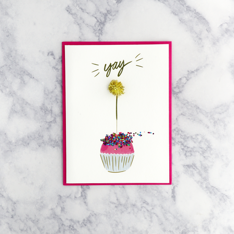 Sparkler Cupcake Birthday Card