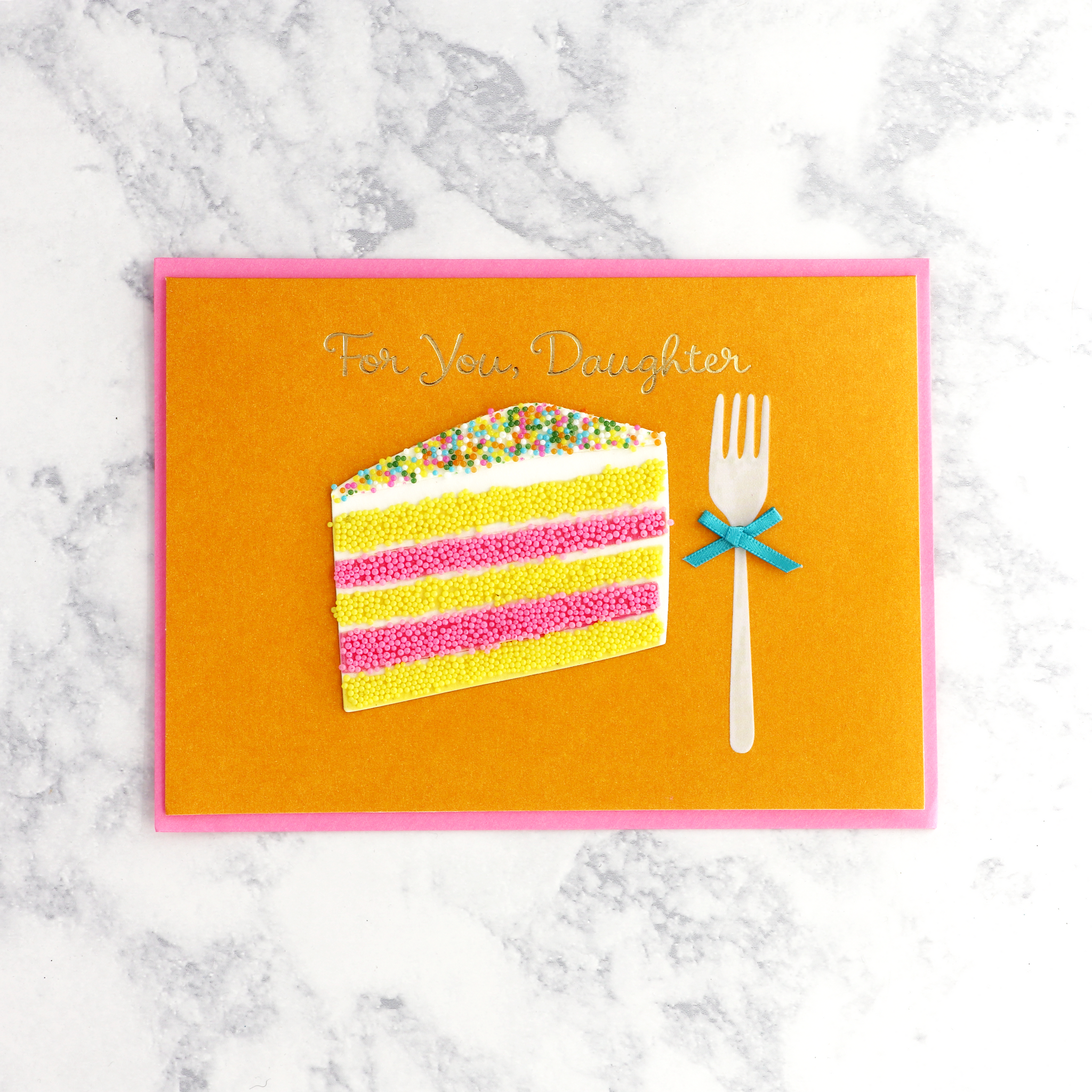 Sprinkles With Cake Birthday Card (For Daughter)