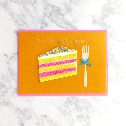 Sprinkles With Cake Birthday Card (For Daughter)