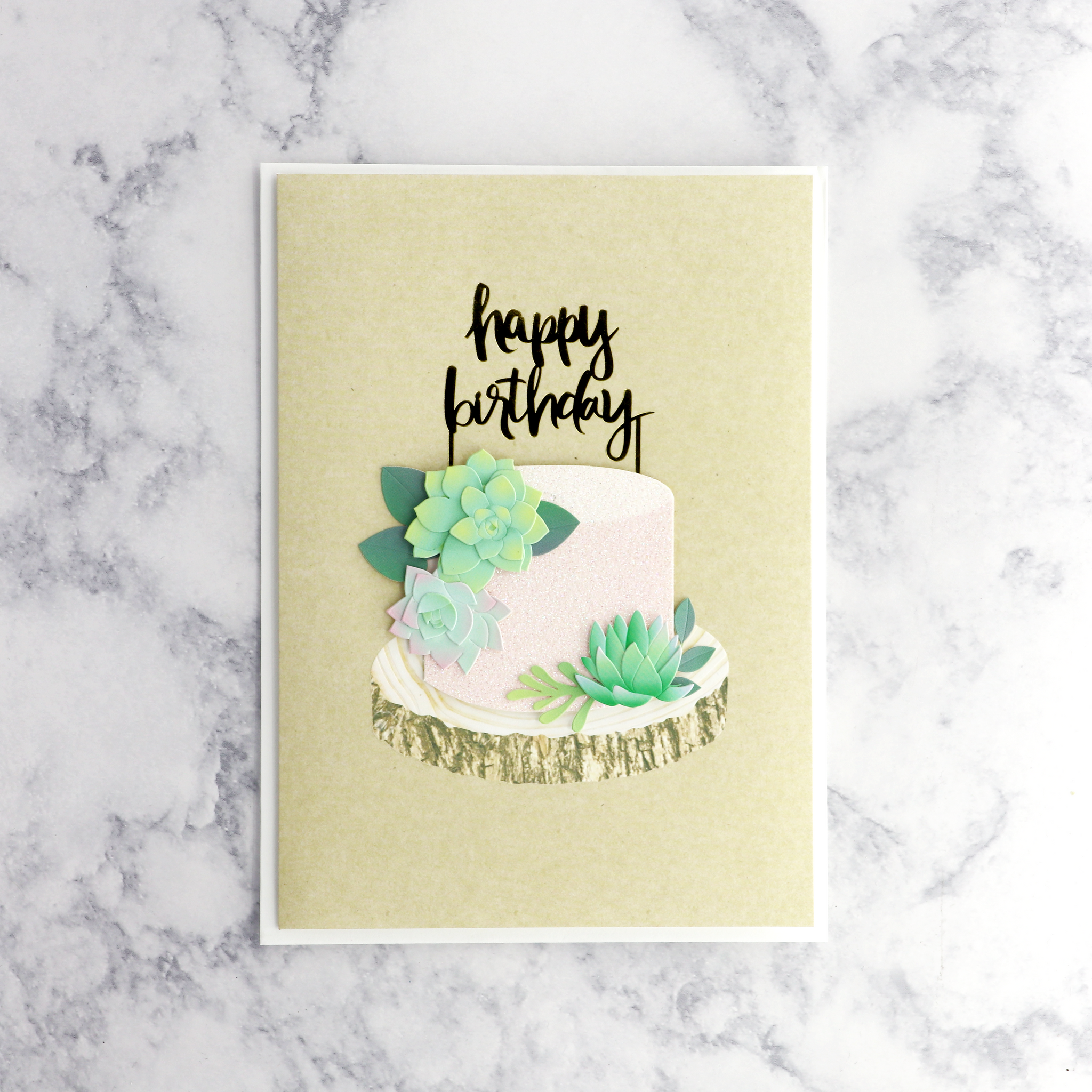 happy birthday succulent cake Succulent Cake Birthday Card – Bonsai Paper Co