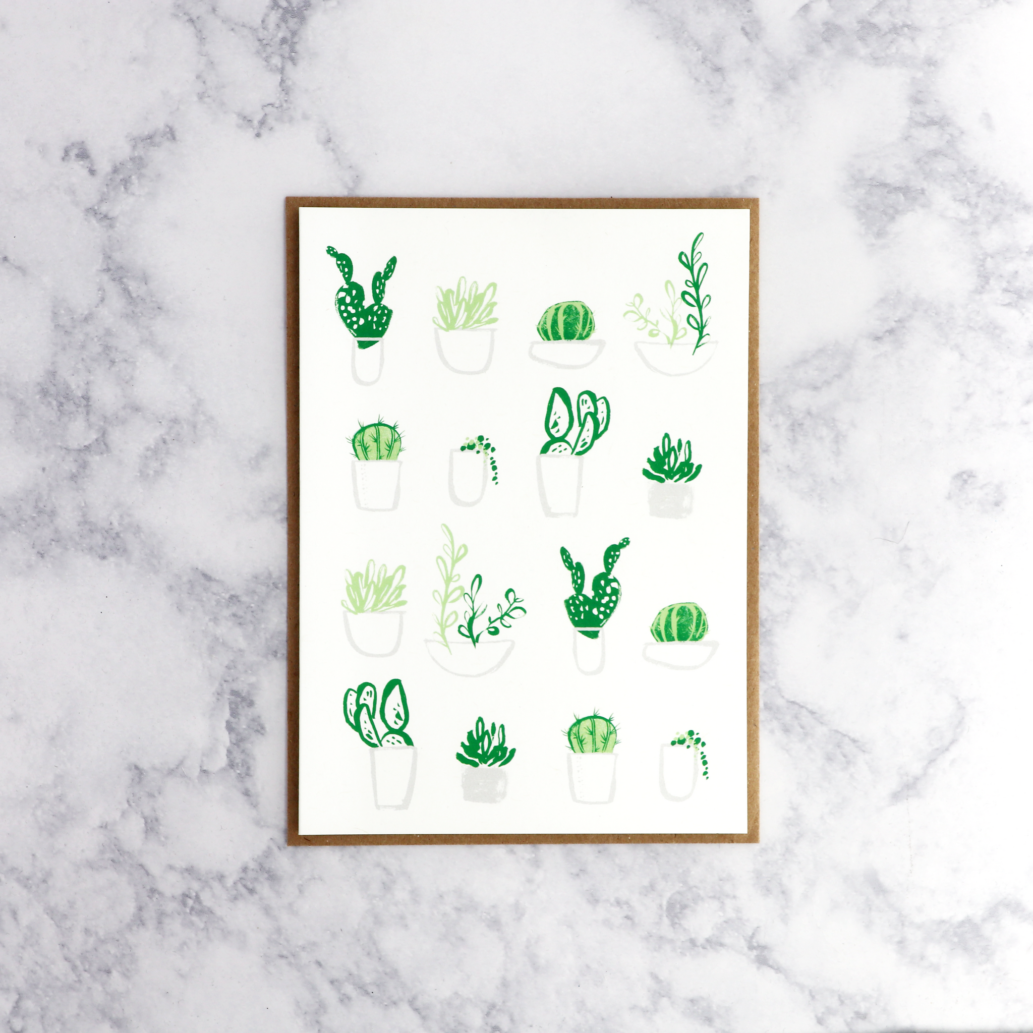 Succulents Blank Card