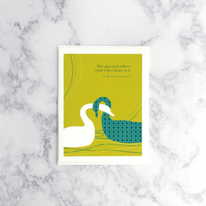 Swans Ring Lardner Quote Anniversary Card