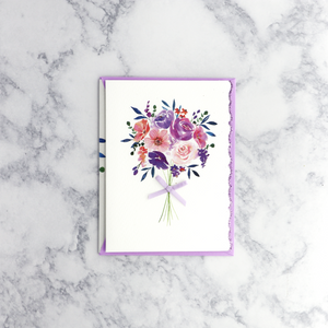 Sweet Floral Bouquet Romance Card