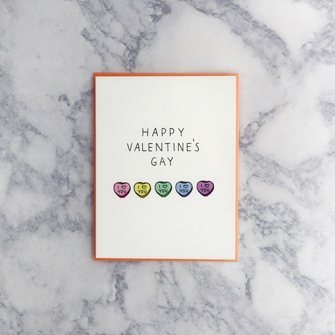 Sweet Gay Hearts Valentine's Day Card