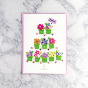 Tiers Of Potted Flowers Mother's Day Card (Grandma)
