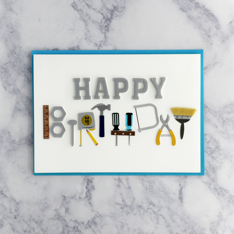 Tool Belt Icons Birthday Card