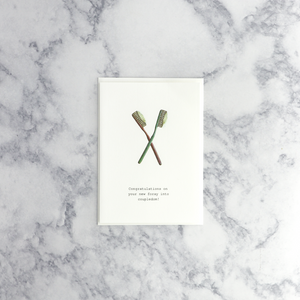 Toothbrushes Wedding Card