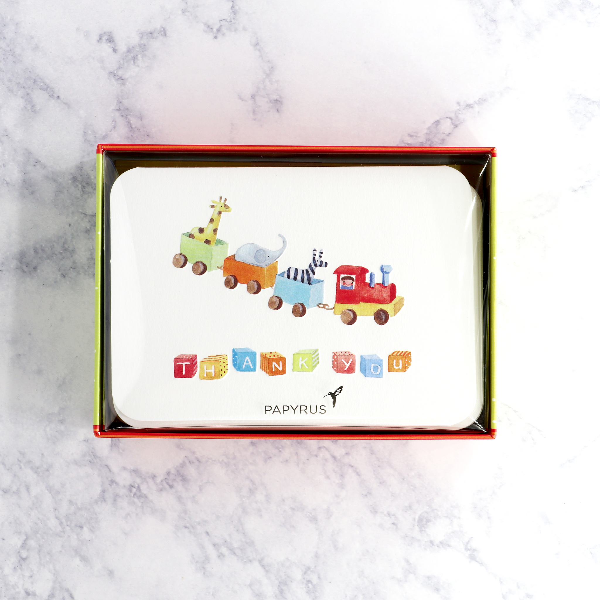 Die-Cut Toy Train Baby Thank You Boxed Notes (Set of 12)