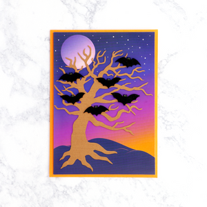 Tree & Bats Halloween Card