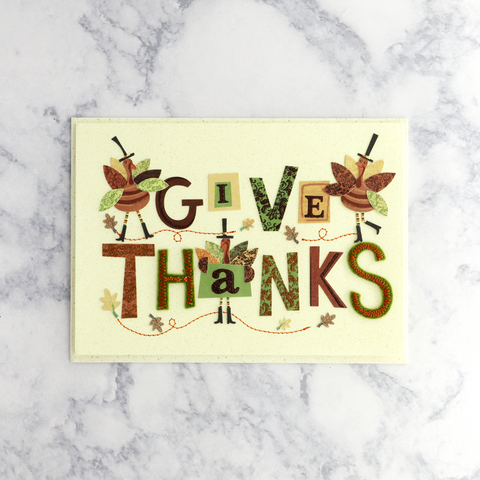 Turkey Icons Thanksgiving Card