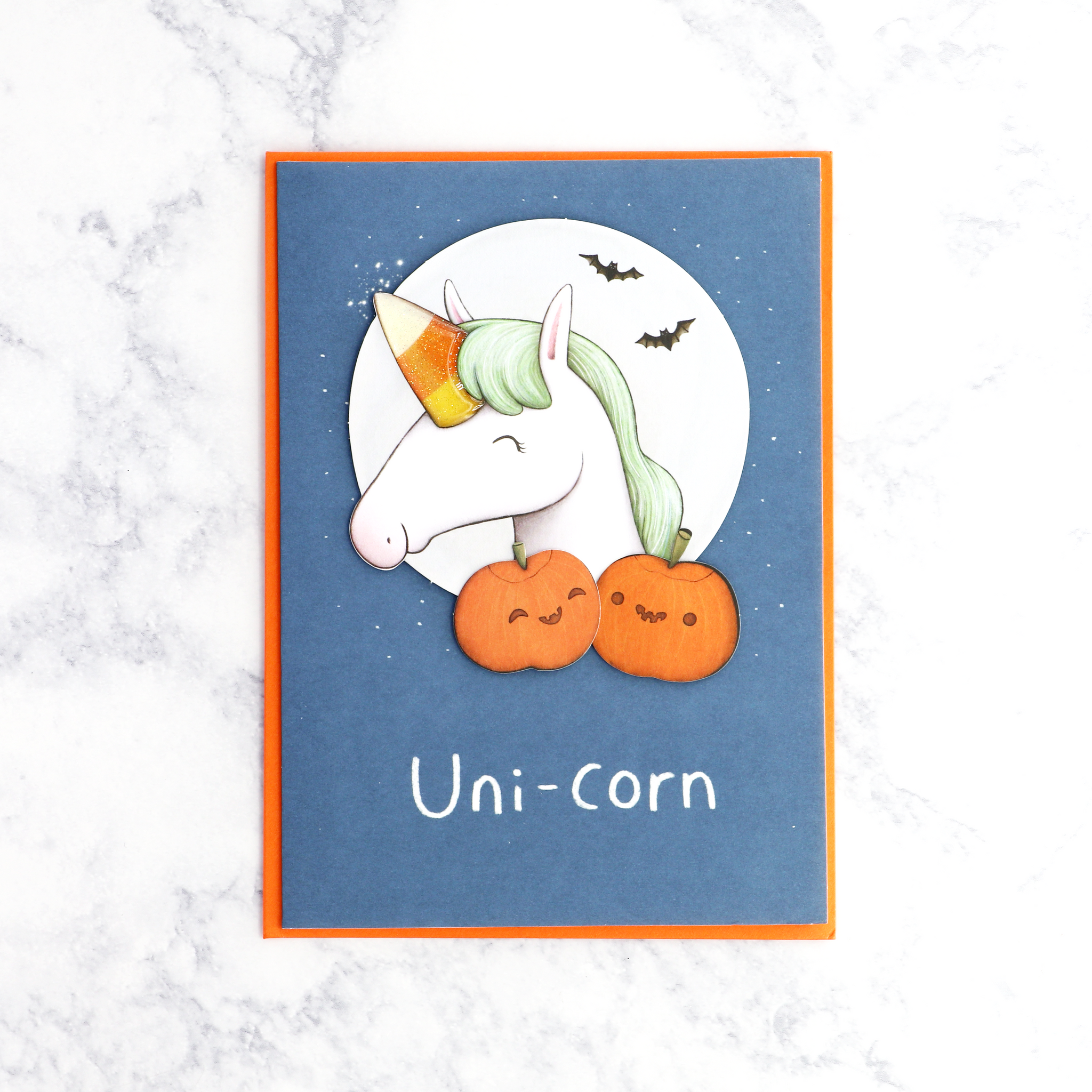 Unicorn Halloween Card