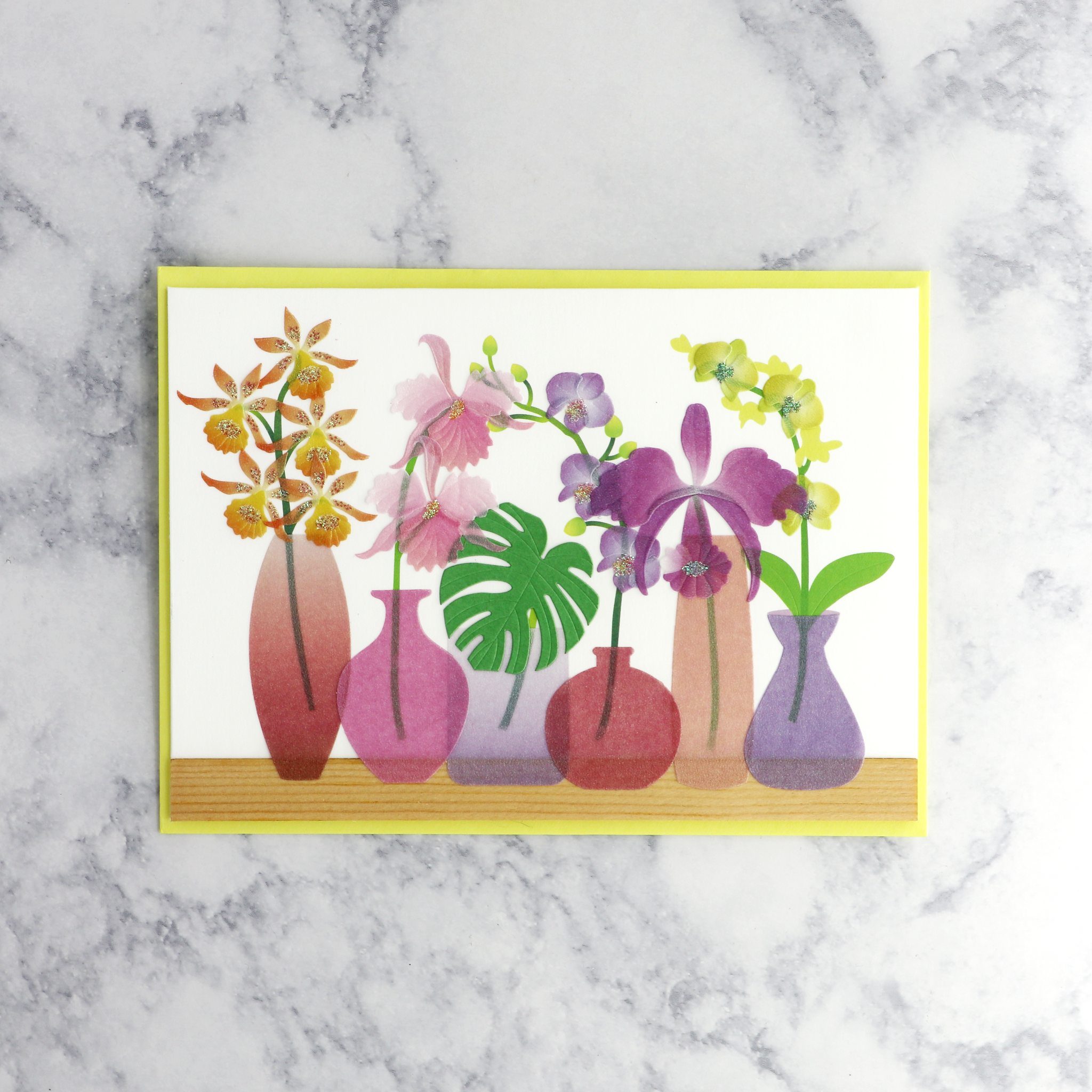 Vellum Orchids Mother's Day Card