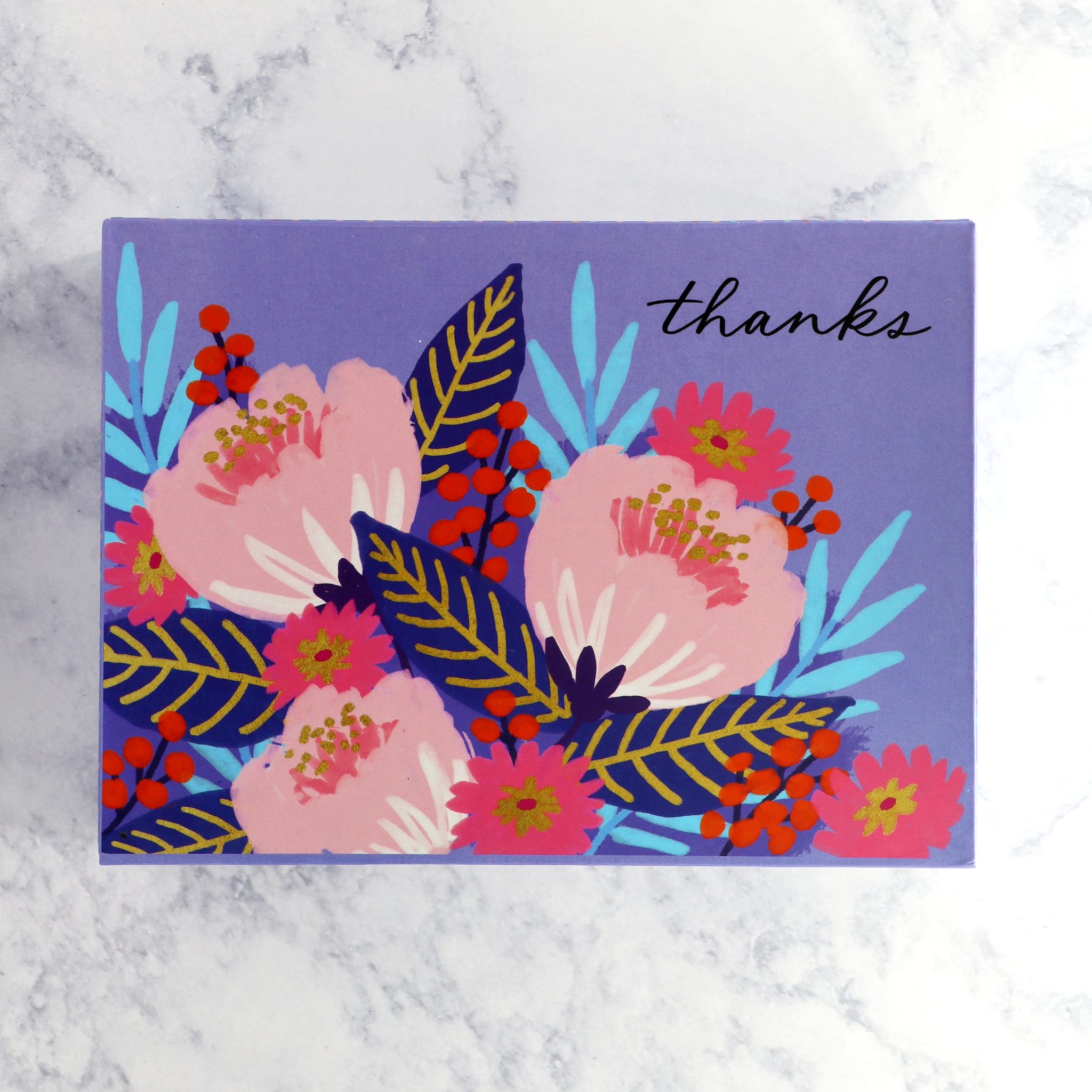 Vibrant Florals Thank You Boxed Notes (Set of 20)
