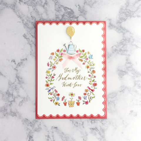 Water Pitcher Birthday Card (For Godmother)
