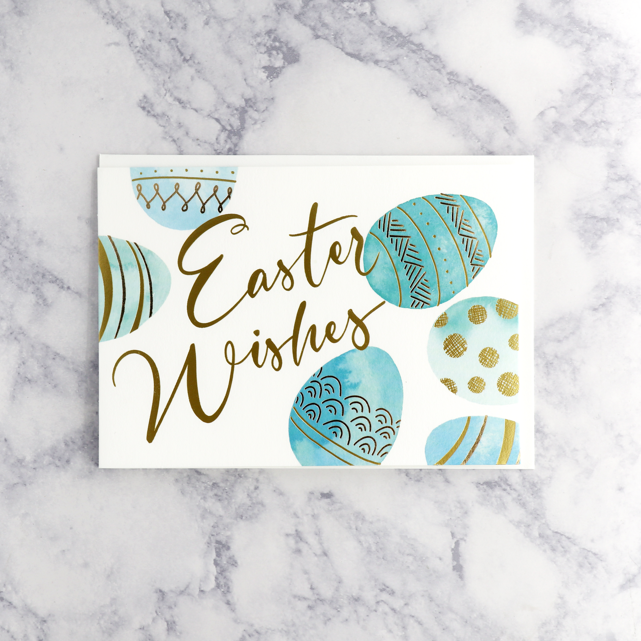 Watercolor Eggs Easter Card