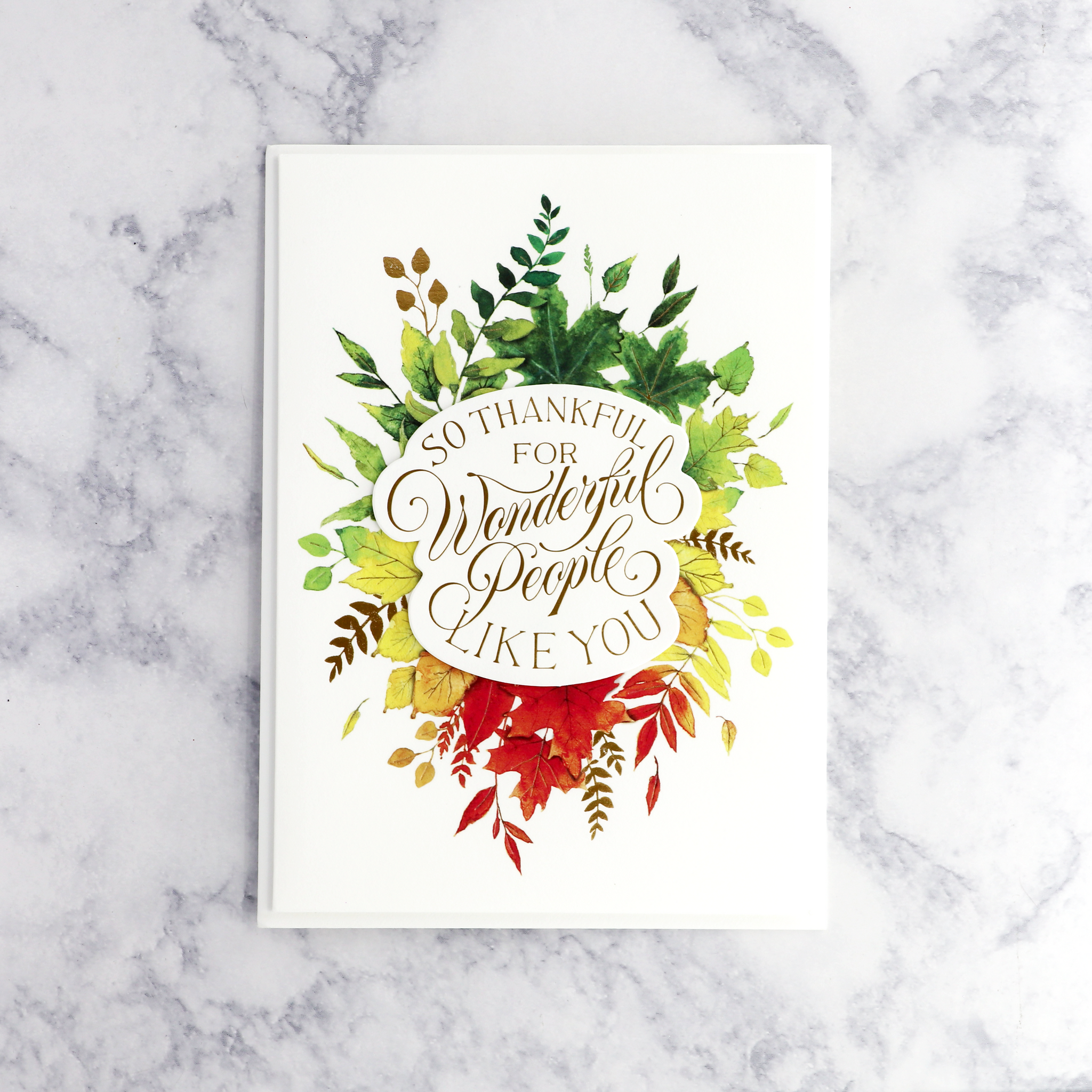 Watercolor Thankful Thanksgiving Card