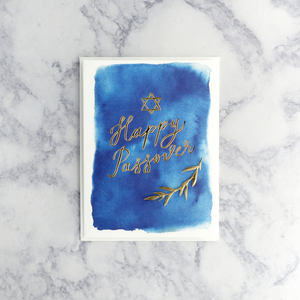 Watercolor & Lettering Passover Card