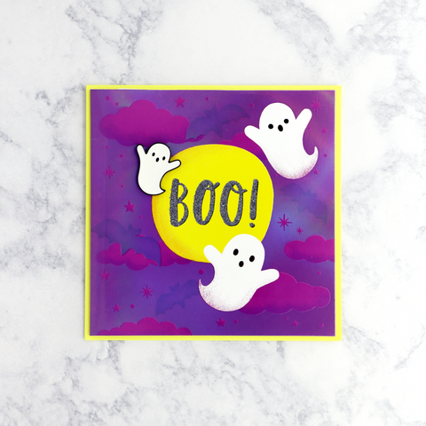 Wearable Ghost Pin Halloween Card