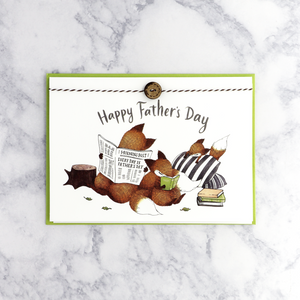 Whimsical Foxes Father's Day Card (Dad)