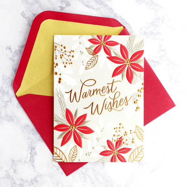 Winter Poinsettias Holiday Boxed Cards (Set of 12)