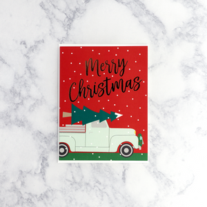 Winter Truck Scene Christmas Card