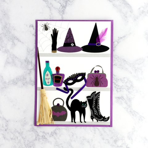 Handmade Witch's Closet Halloween Card