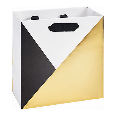 Black & Gold Medium Square Gift Bag