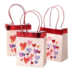 Painted Hearts Valentine’s Day Treat Bags (Set of 8)