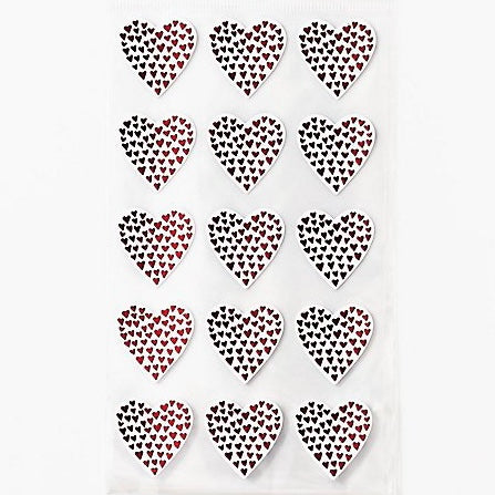Red Mini Heart Valentine’s Day Stickers (Set of 30)